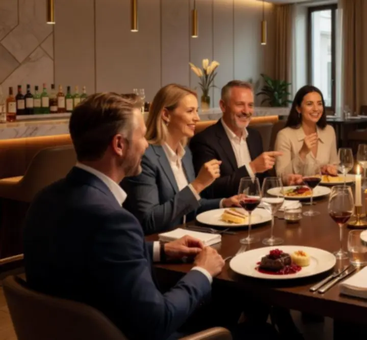 Elegantně naservírované degustační menu v moderní restauraci